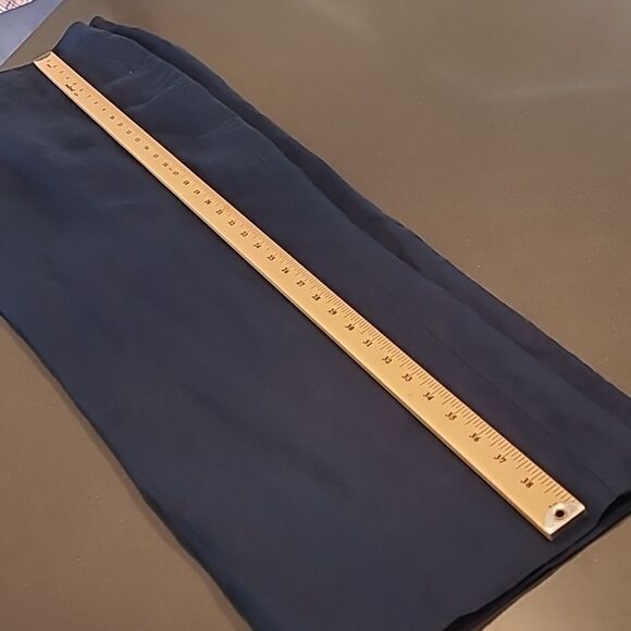 Kim Roger's signature sz 14 navy 100% linen fully lined trousers/pants - Picture 3 of 6